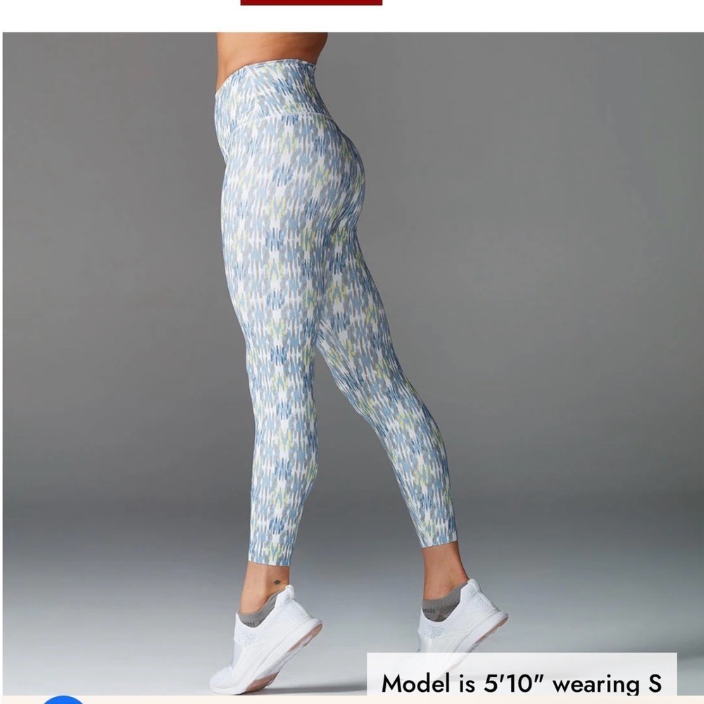 TAVI - High Waisted 7/8 Tight/Legging - Sky Ikat (blue/white w/accent) - NWT